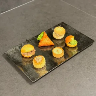 Plateau de pièces cocktail chaudes 6 sortes - 18 pièces